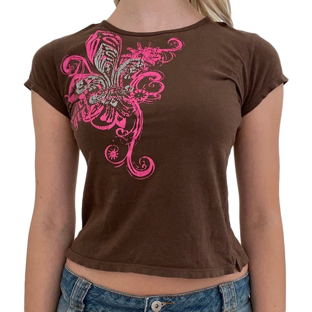 Vintage Women's Y2K Slim Fit Casual Short Sleeve T-Shirt