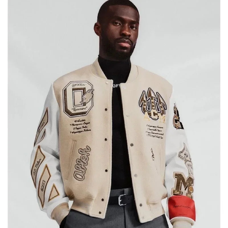 Y2K Vintage Hip-Hop Multi-Letter Embroidery Jacket