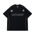Y2K Oversized Reflective Strip T-Shirt for Men